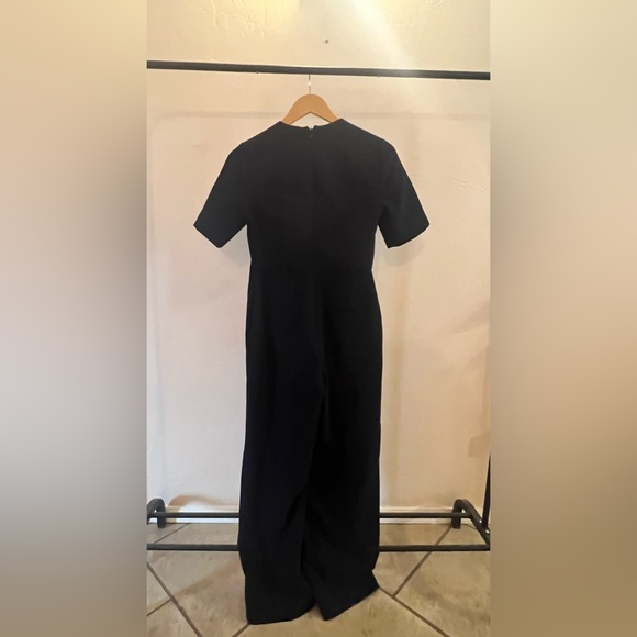 Banana Republic Factory Sleeveless Jumpsuit, Black, Size 0 Petite - Picture 2 of 8